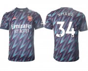 Wholesale Cheap Men 2021-2022 Club Arsenal Second away aaa version blue 34 Soccer Jersey