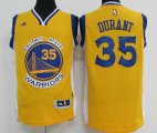 Wholesale Cheap Men's Golden State Warriors #35 Kevin Durant Yellow Revolution 30 Swingman Basketball Jersey