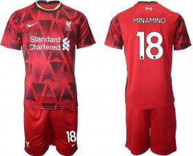 Wholesale Cheap Men 2021-2022 Club Liverpool home red 18 Nike Soccer Jersey