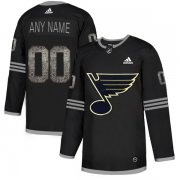 Wholesale Cheap Men's Adidas Blues Personalized Authentic Black Classic NHL Jersey