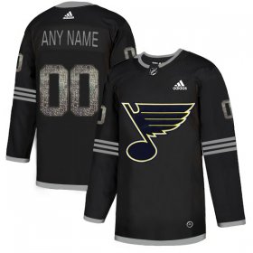 Wholesale Cheap Men\'s Adidas Blues Personalized Authentic Black Classic NHL Jersey