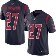 Wholesale Cheap Nike Texans #27 D'Onta Foreman Navy Blue Youth Stitched NFL Limited Rush Jersey