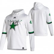 Wholesale Cheap Dallas Stars Blank Adidas Reverse Retro Pullover Hoodie White