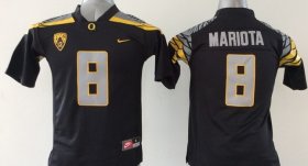 Wholesale Cheap Oregon Duck #8 Marcus Mariota 2014 Black Limited Jersey