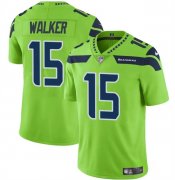 Cheap Men's Seattle Seahawks #15 P.J. Walker Green Vapor Limited Football Stitched Jersey