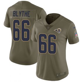 Wholesale Cheap Nike Rams #66 Austin Blythe Olive Women\'s Stitched NFL Limited 2017 Salute To Service Jersey