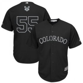 Wholesale Cheap Colorado Rockies #55 Jon Gray Majestic 2019 Players\' Weekend Cool Base Player Jersey Black