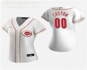 Wholesale Cheap Women's Custom Cincinnati Reds 2020 White Home Nike Jersey