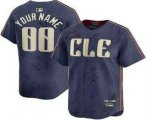 Cheap Men's Cleveland Guardians Customized Navy City Connect Limited Jersey