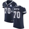 Wholesale Cheap Nike Cowboys #70 Zack Martin Navy Blue Team Color Men's Stitched With Established In 1960 Patch NFL Vapor Untouchable Elite Jersey