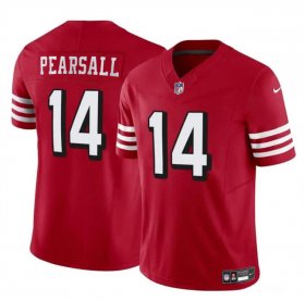 Cheap Men\'s San Francisco 49ers #14 Ricky Pearsall New Red 2024 Draft F.U.S.E. Vapor Untouchable Limited Football Stitched Jersey