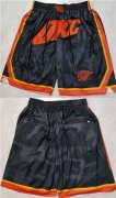 Cheap Men's Oklahoma City Thunder Black City Edition Shorts (Run Small)