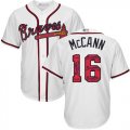 Wholesale Cheap Braves #16 Brian McCann White Team Logo Fashion Stitched MLB Jersey