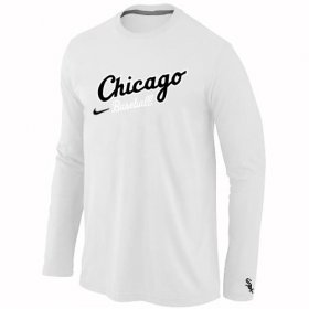 Wholesale Cheap Chicago White Sox Long Sleeve MLB T-Shirt White