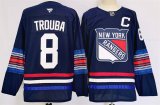 Cheap Men's New York Rangers #8 Jacob Trouba Navy 2024-25 Stitched Jersey