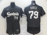 Wholesale Cheap Men's Chicago White Sox #79 Jose Abreu Black 2021 City Connect Stitched MLB Flex Base Nike Jersey