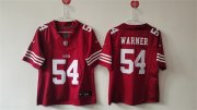 Cheap Women's San Francisco 49ers #54 Fred Warner Red F.U.S.E Vapor Untouchable Stitched Jersey(Run Small)