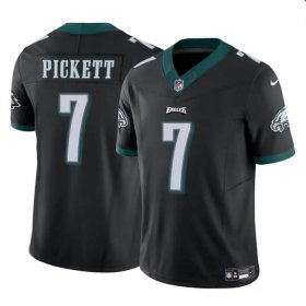 Cheap Men\'s Philadelphia Eagles #7 Kenny Pickett Black 2023 F.U.S.E Vapor Untouchable Limited Football Stitched Jersey