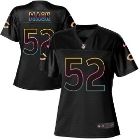 Wholesale Cheap Nike Bears #52 Khalil Mack Black Women\'s NFL Fashion Game Jersey