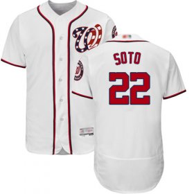 Wholesale Cheap Nationals #22 Juan Soto White Flexbase Authentic Collection Stitched MLB Jersey