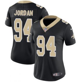 Wholesale Cheap Nike Saints #94 Cameron Jordan Black Team Color Women\'s Stitched NFL Vapor Untouchable Limited Jersey