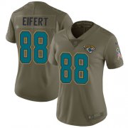 Wholesale Cheap Nike Jaguars #88 Tyler Eifert Olive Women's Stitched NFL Limited 2017 Salute To Service Jersey