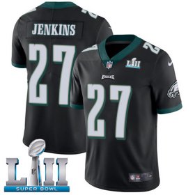 Wholesale Cheap Nike Eagles #27 Malcolm Jenkins Black Alternate Super Bowl LII Men\'s Stitched NFL Vapor Untouchable Limited Jersey