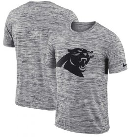 Wholesale Cheap Men\'s Carolina Panthers Nike Heathered Black Sideline Legend Velocity Travel Performance T-Shirt