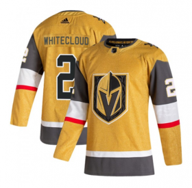 Wholesale Cheap Men\'s Vegas Golden Knights #2 Zach Whitecloud Gold Stitched Jersey