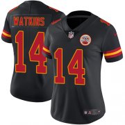 Wholesale Cheap Nike Chiefs #14 Sammy Watkins Black Women's Stitched NFL Limited Rush Jersey