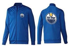 Wholesale Cheap NHL Edmonton Oilers Zip Jackets Blue-2