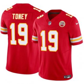 Wholesale Cheap Men\'s Kansas City Chiefs #19 Kadarius Toney Red 2023 F.U.S.E. Vapor Untouchable Limited Football Stitched Jersey