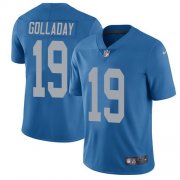 Wholesale Cheap Youth Nike Detroit Lions 19 Kenny Golladay Blue Throwback Youth Vapor Untouchable Limited Jersey