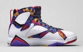 Wholesale Cheap Air Jordan 7 Retro Nothing But Net White/university red-bright concord