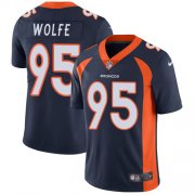 Wholesale Cheap Nike Broncos #95 Derek Wolfe Navy Blue Alternate Men's Stitched NFL Vapor Untouchable Limited Jersey