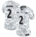 Cheap Women's Baltimore Ravens #2 Nate Wiggins 2024 F.U.S.E Arctic Camo Salute To Service Limited Stitched Football Jersey(Run Small)