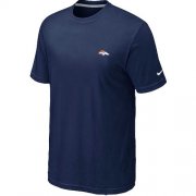 Wholesale Cheap Nike Denver Broncos Chest Embroidered Logo T-Shirt Blue