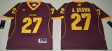 Wholesale Cheap Men's Central Michigan Chippewas #27 Antonio Brown Maroon Red Limited Stitched College Football 2016 adidas NCAA Jersey