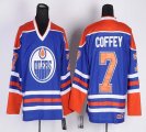 Wholesale Cheap Oilers #7 Paul Coffey Light Blue CCM Throwback Stitched NHL Jersey