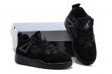 Wholesale Cheap Air Jordan 4 (IV) Kids Shoes Black