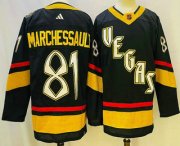 Cheap Men's Vegas Golden Knights #81 Jonathan Marchessault Black 2022 Reverse Retro Authentic Jersey