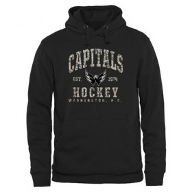 Wholesale Cheap Men\'s Washington Capitals Black Camo Stack Pullover Hoodie