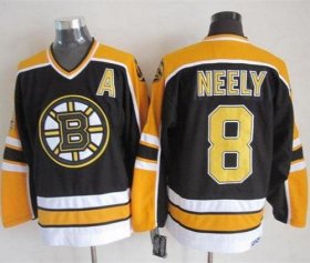 Wholesale Cheap Bruins #8 Cam Neely Black CCM Throwback New Stitched NHL Jersey