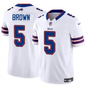 Cheap Men\'s Buffalo Bills #5 Anthony Brown White 2024 F.U.S.E. Vapor Untouchable Limited Football Stitched Jersey