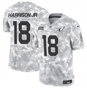 Cheap Men\'s Arizona Cardinals #18 Marvin Harrison Jr. 2024 F.U.S.E. Arctic Camo Salute to Service Limited Football Stitched Jersey