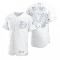 Wholesale Cheap Men's Chicago Cubs #17 Kris Bryant White Nike Flexbase Fashion Jersey