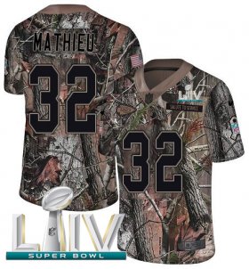 Wholesale Cheap Nike Chiefs #32 Tyrann Mathieu Camo Super Bowl LIV 2020 Men\'s Stitched NFL Limited Rush Realtree Jersey