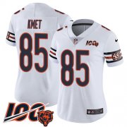 Wholesale Cheap Nike Bears #85 Cole Kmet White Women's Stitched NFL 100th Season Vapor Untouchable Limited Jersey