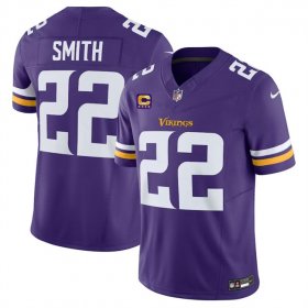 Cheap Men\'s Minnesota Vikings #22 Harrison Smith Purple 2024 F.U.S.E. With 4-Star C Patch Vapor Untouchable Limited Stitched Jersey