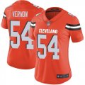 Wholesale Cheap Nike Browns #54 Olivier Vernon Orange Alternate Women's Stitched NFL Vapor Untouchable Limited Jersey